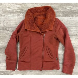 Prana Orange Faux Shearling Jacket Size XS see description